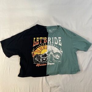 Let's Ride Two-Tone Graphic Tee,